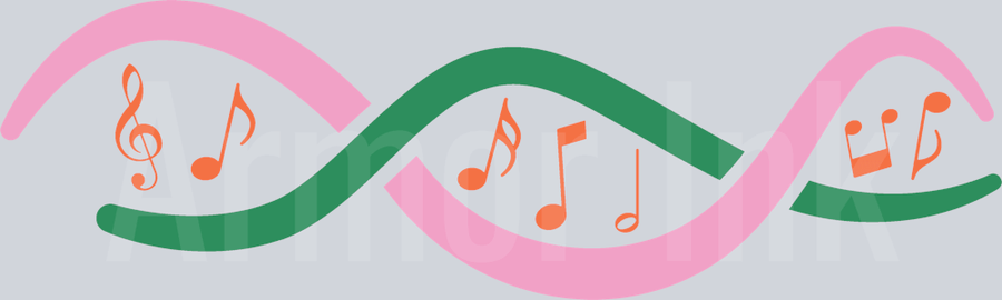 Piano Heart Beat DTF transfer