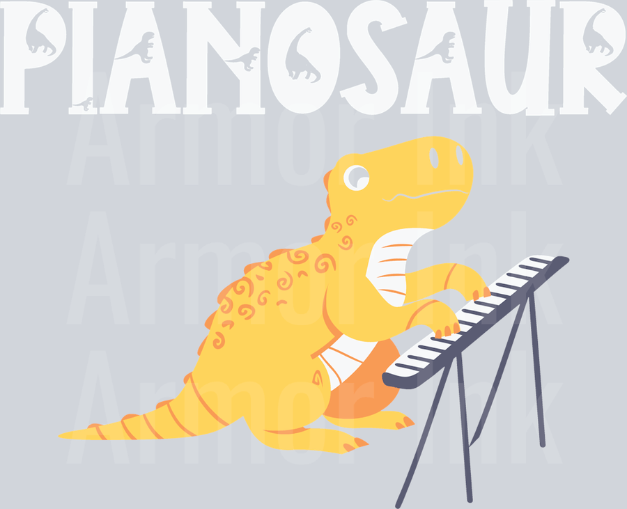 PianoSaur DTF transfer