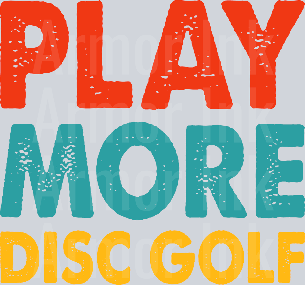 Play More Disc Golf DTF transfer