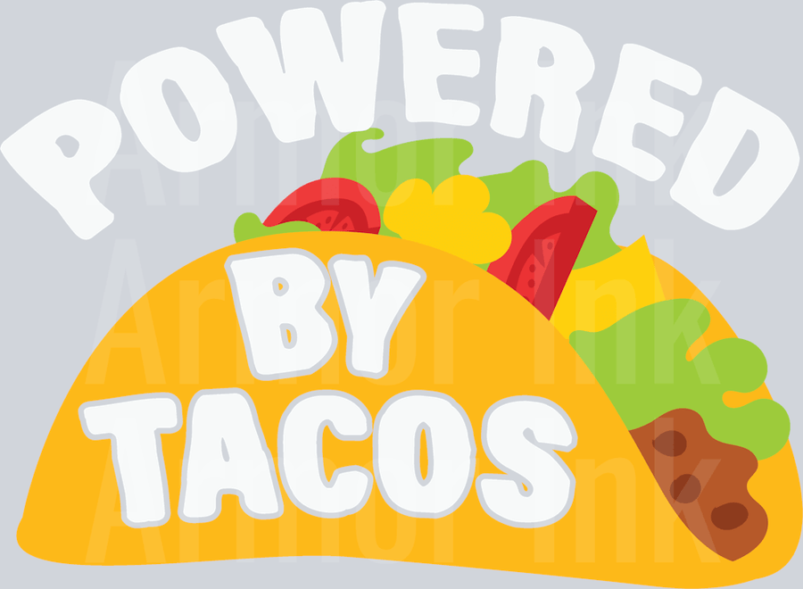 Powered By Tacos DTF transfer