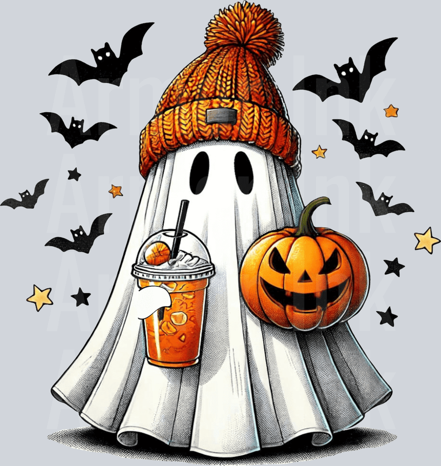 Pumpkin Spice Ghost DTF transfer