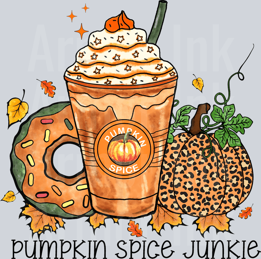 Pumpkin Spice Junkie DTF transfer