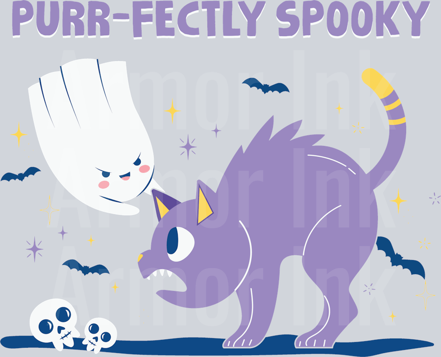 Purr-Fectly Spooky DTF transfer