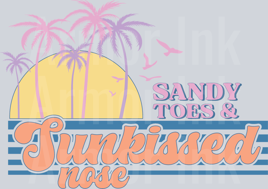 Sandy Toes And Sunkissed Nose DTF transfer
