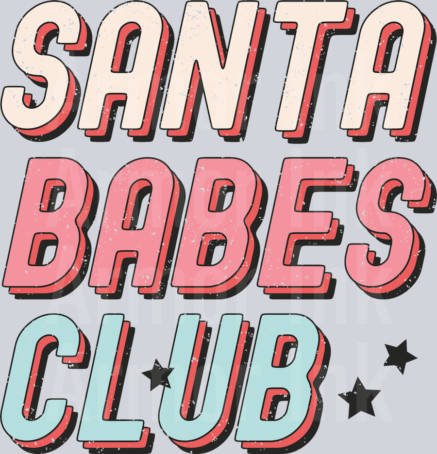 Santa Babes Club DTF transfer