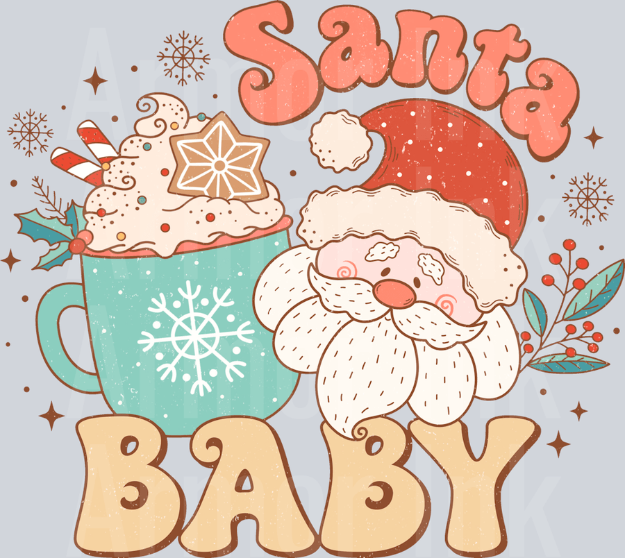 Santa Baby DTF transfer
