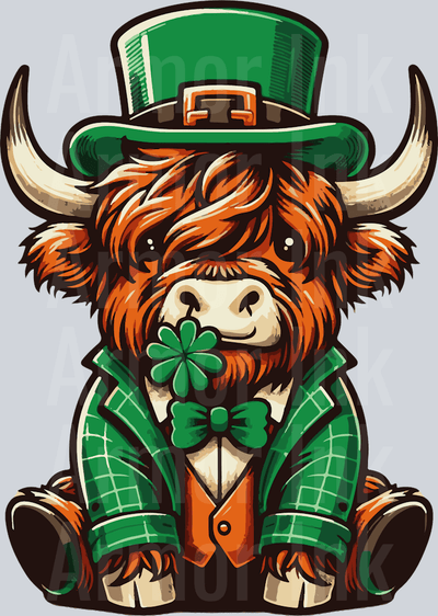 Shamrock Bull DTF transfer
