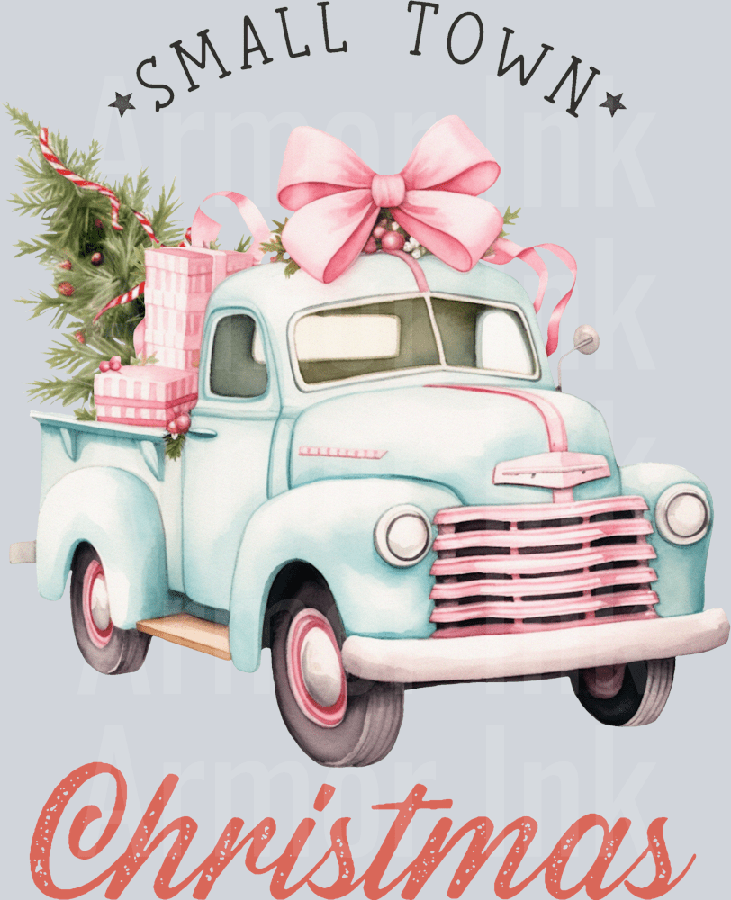 Small Town Christmas DTF transfer