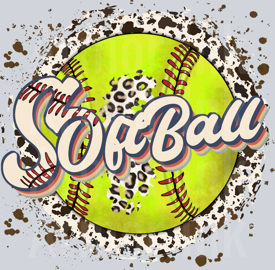 Softball DTF transfer