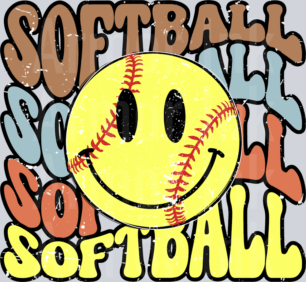 Softball DTF transfer