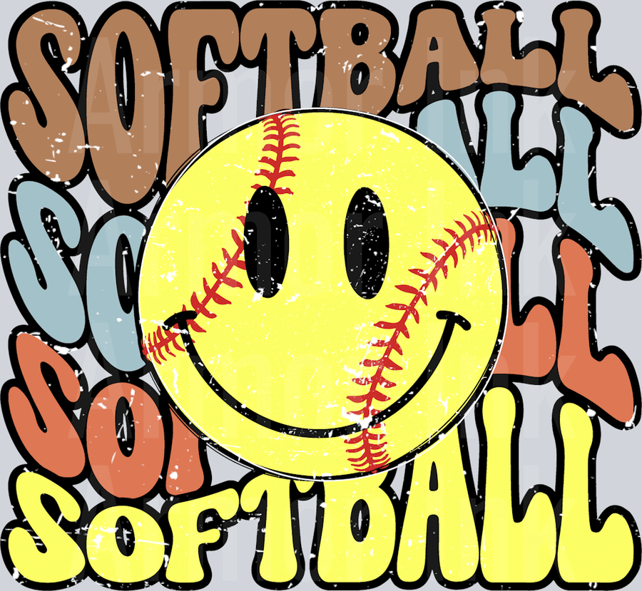 Softball DTF transfer
