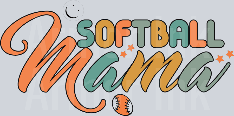 Softball Mama DTF transfer