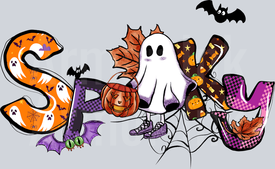 Spooky DTF transfer