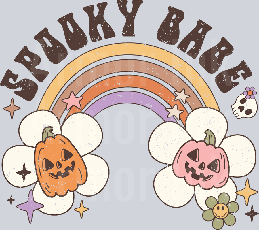 Spooky Babe DTF transfer