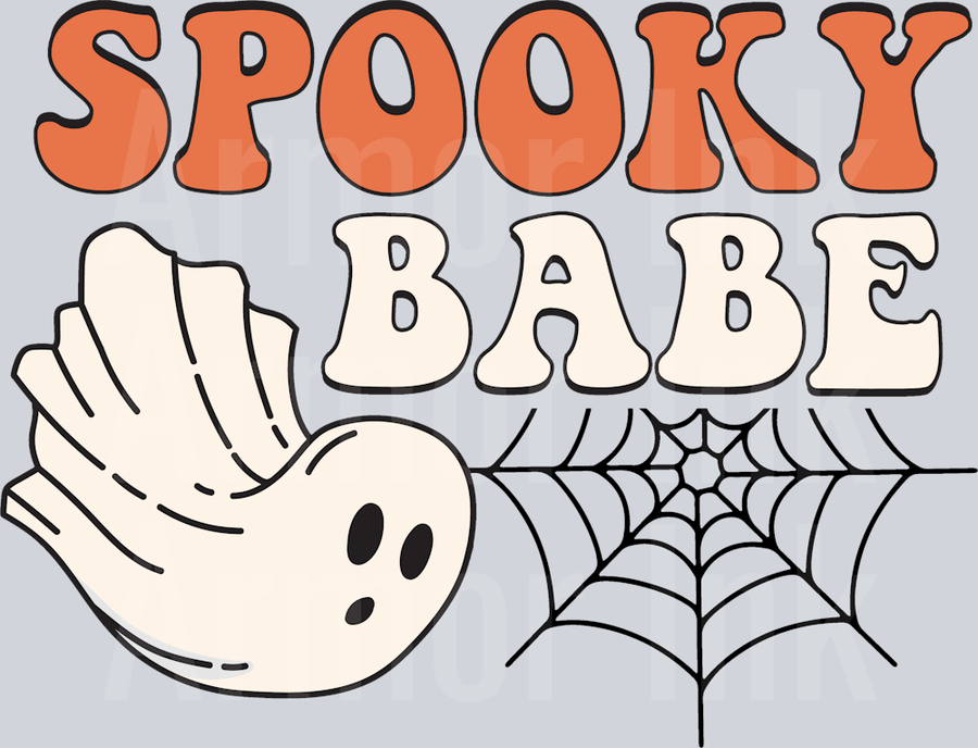 Spooky Babe DTF transfer