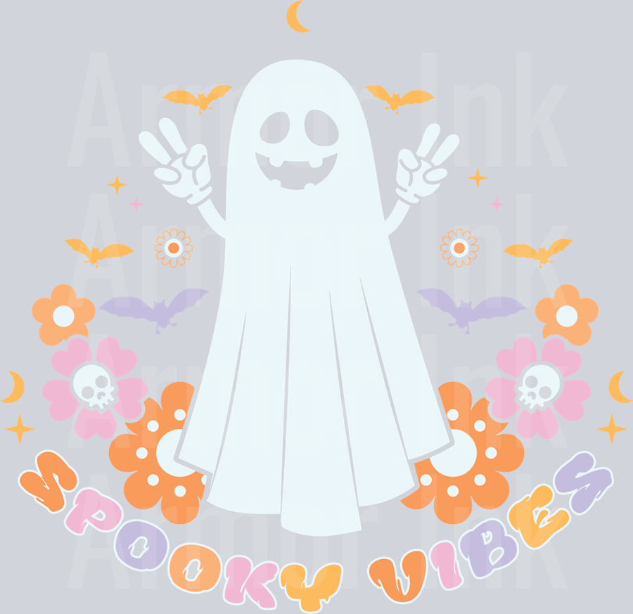 Spooky Vibes DTF transfer