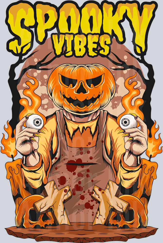 Spooky Vibes DTF transfer