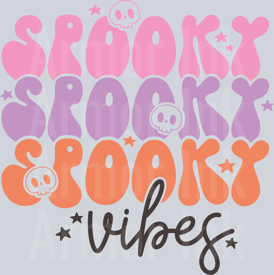 Spooky Vibes DTF transfer