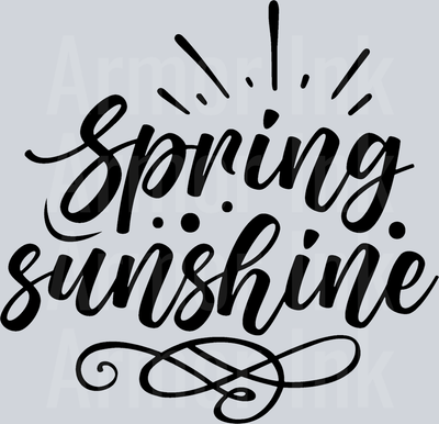 Spring Sunshine Black DTF transfer
