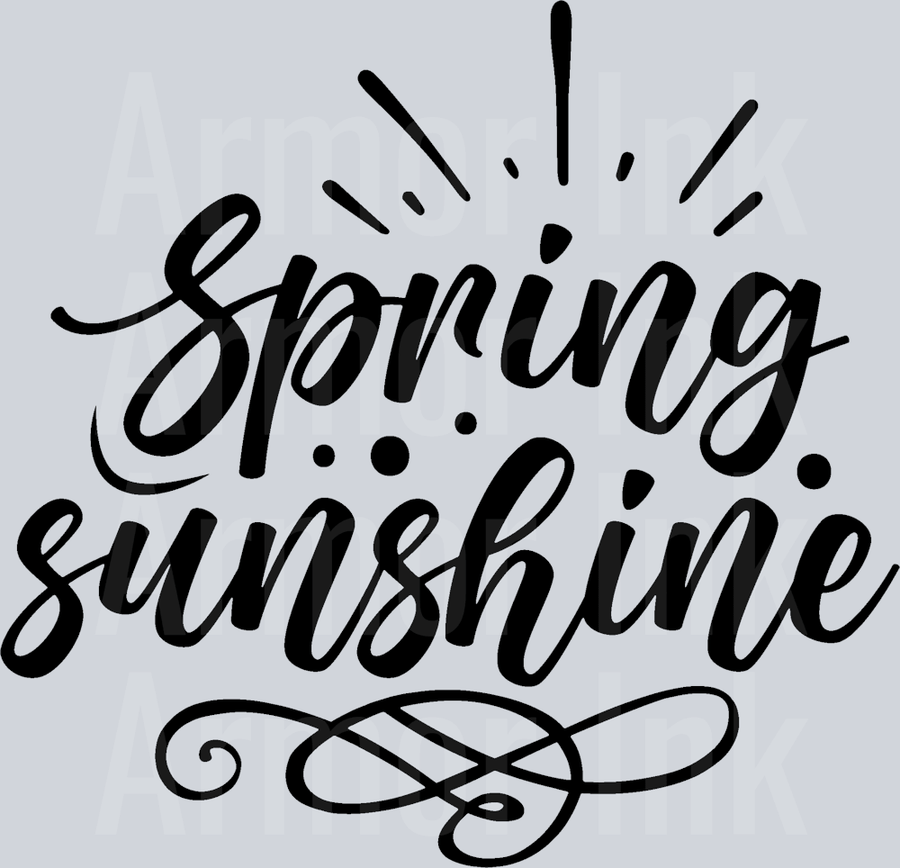 Spring Sunshine Black DTF transfer