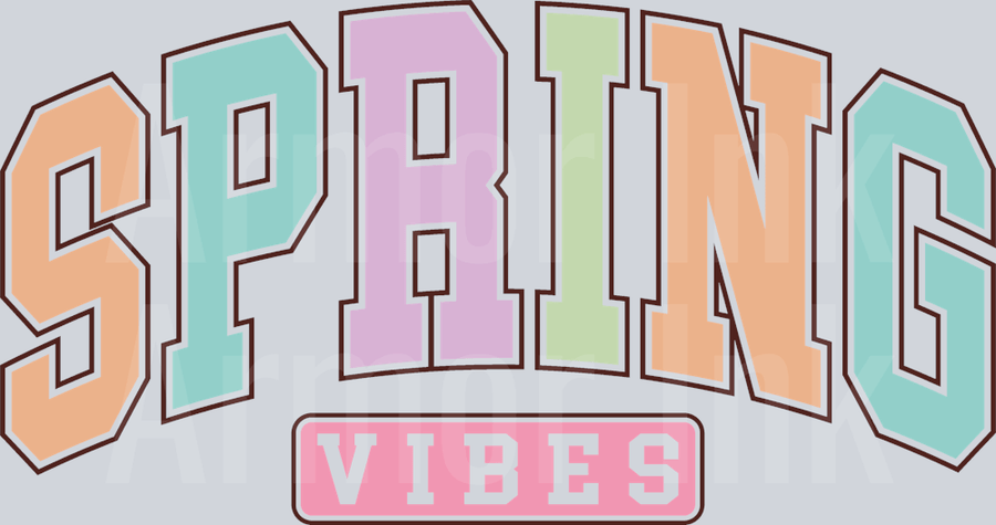 Spring Vibes Color DTF transfer