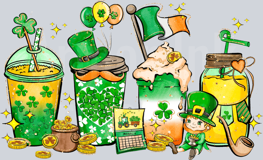 St.Patricks Day Drinks DTF transfer