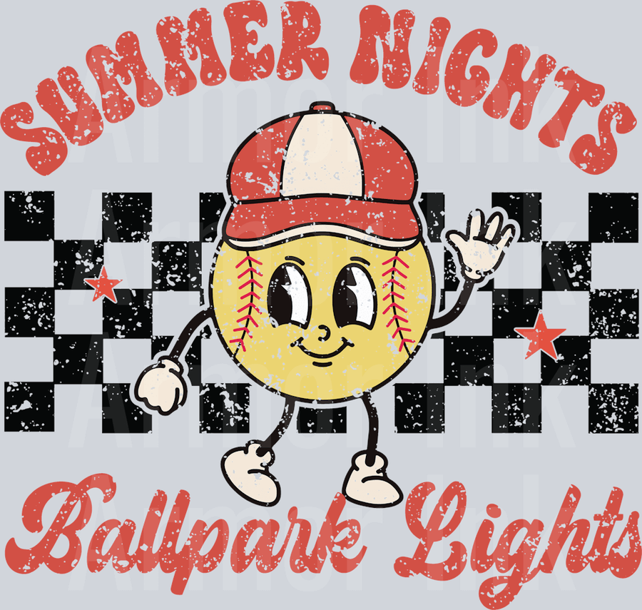 Summer Nights And Ballpark Nights DTF transfer