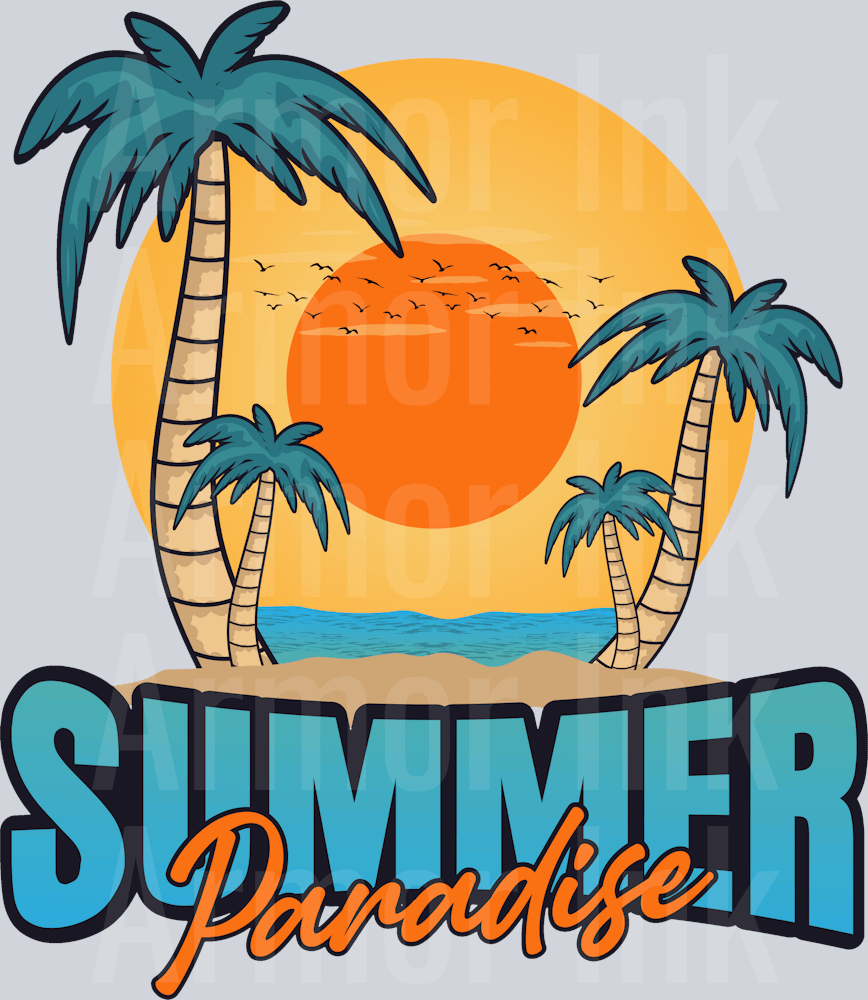 Summer Paradise DTF transfer