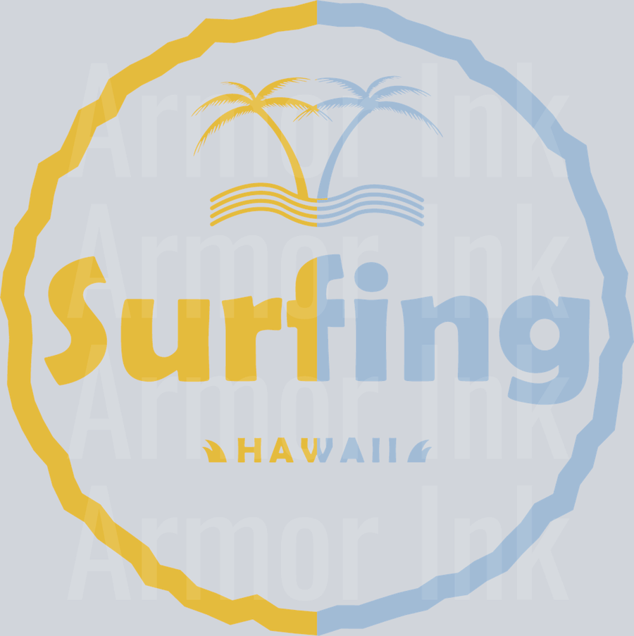 Surfing Hawaii DTF transfer