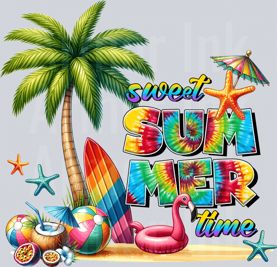 Sweet Summer Time DTF transfer