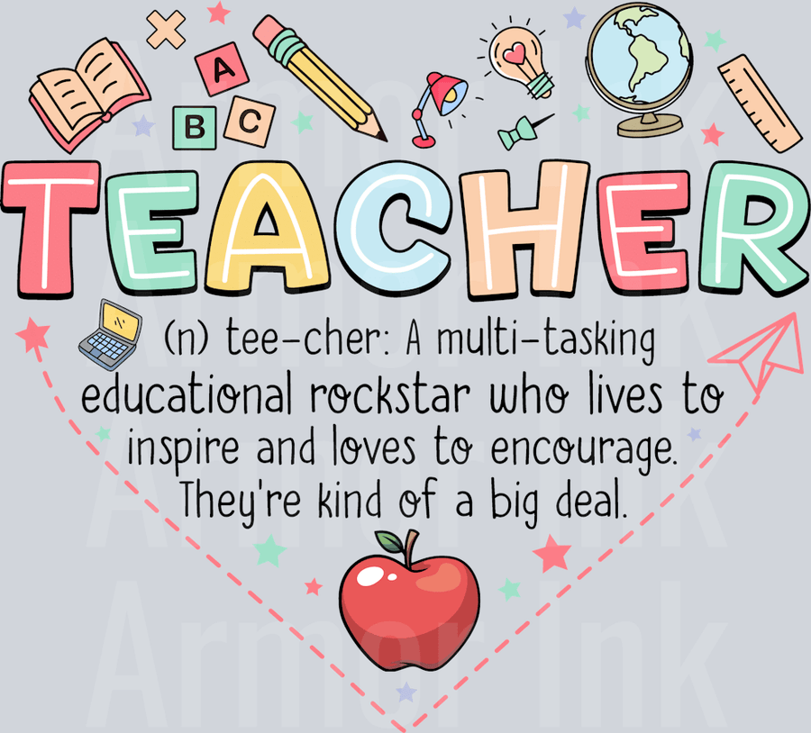 Teacher DTF transfer