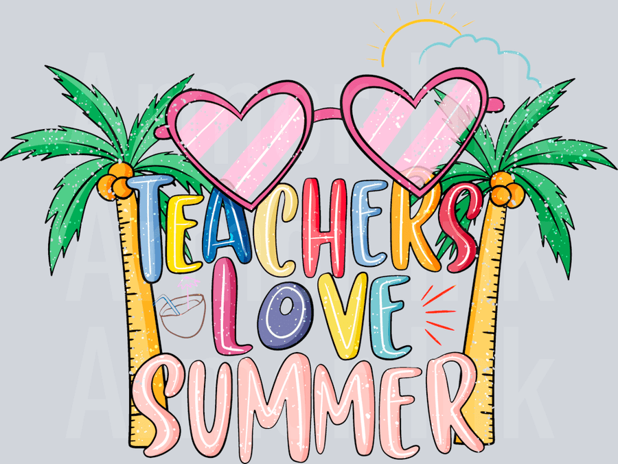 Teacher Love Summer DTF transfer