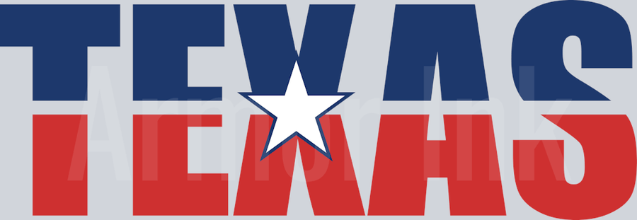 Texas With Star DTF transfer