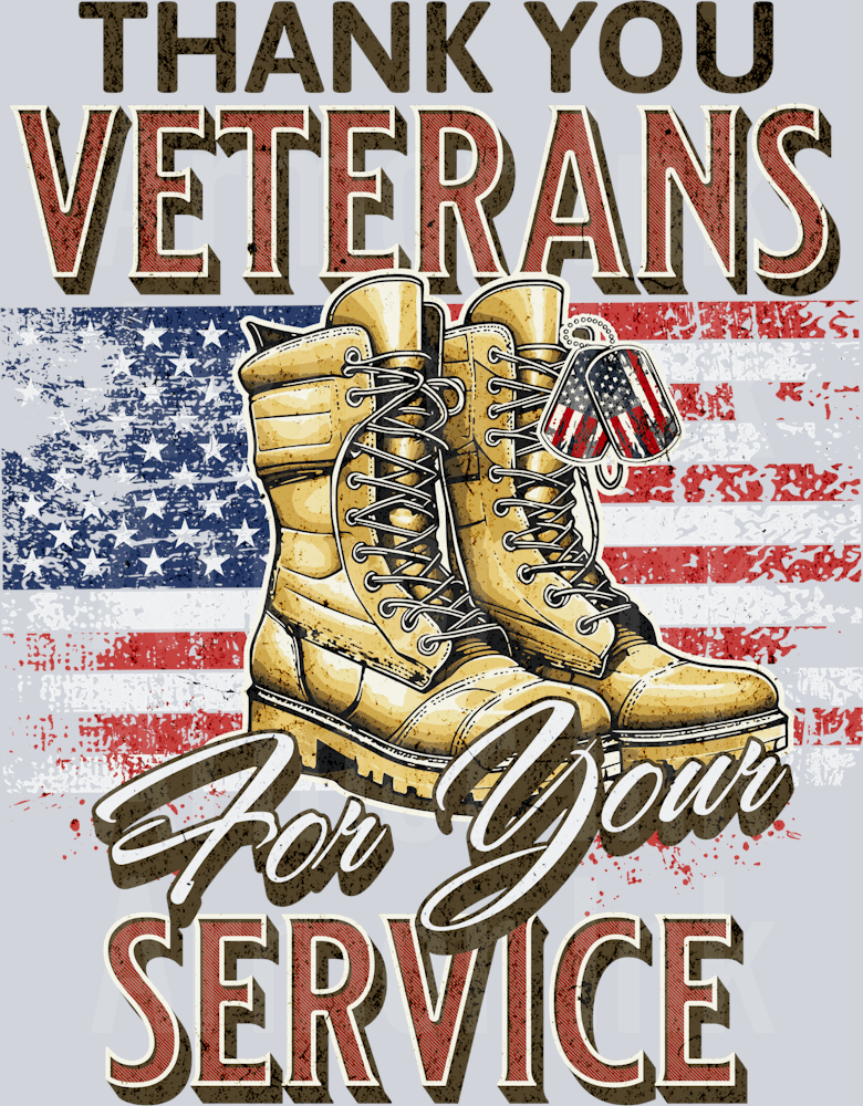 Thank You Veterans For Your Service DTF transfer