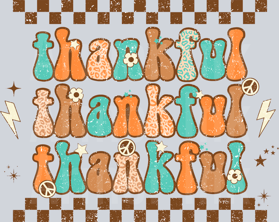 Thankful Thankful Thankful DTF transfer