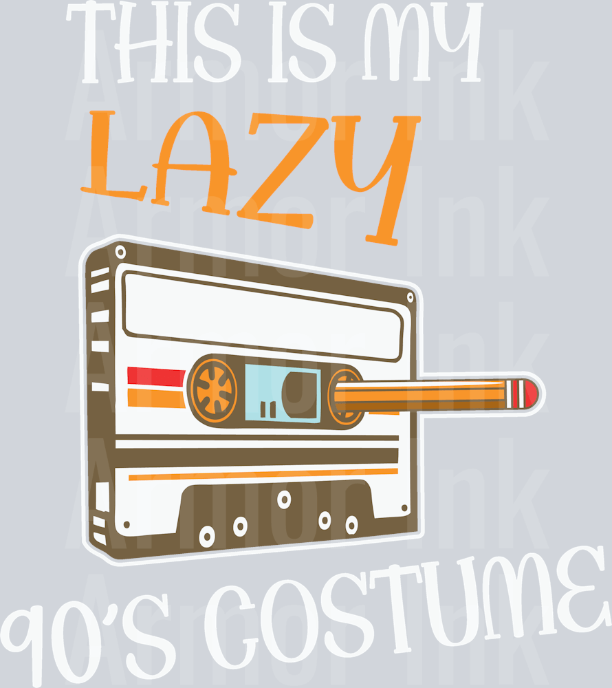 This Is My Lazy 90's Costume DTF transfer