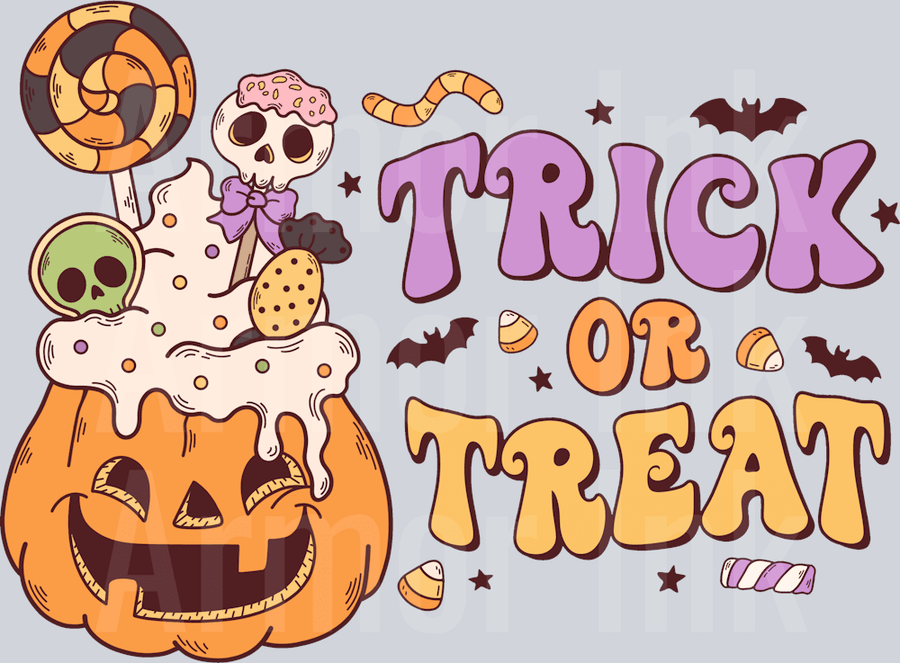 Trick or Treat DTF transfer