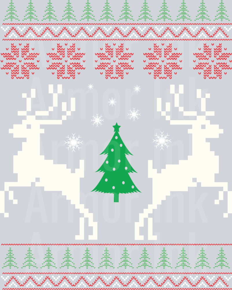 Ugly Christmas Design DTF transfer