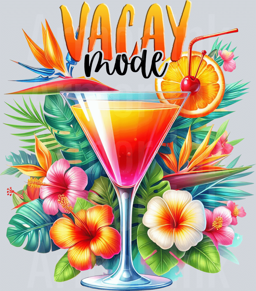 Vacay Mode DTF transfer