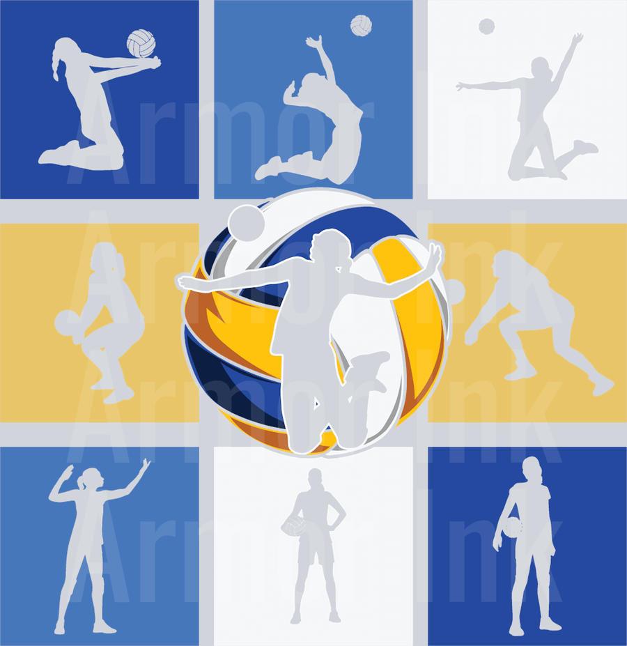 Volleyball Icons DTF transfer