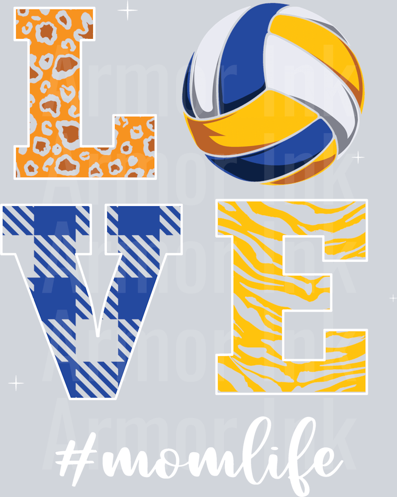 Volleyball Love DTF transfer