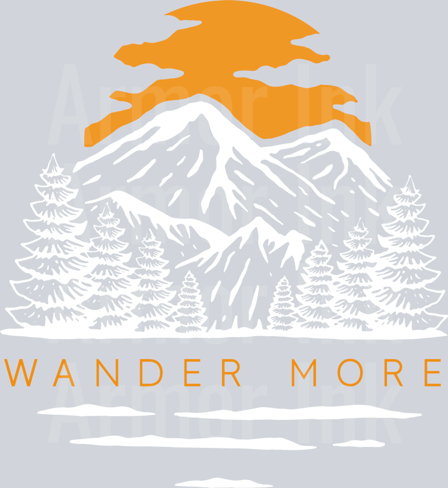 Wander More DTF transfer