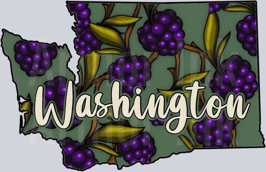 Washington Blackberries DTF transfer