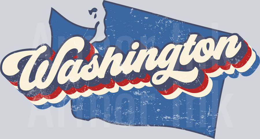 Washington Red White And Blue DTF transfer