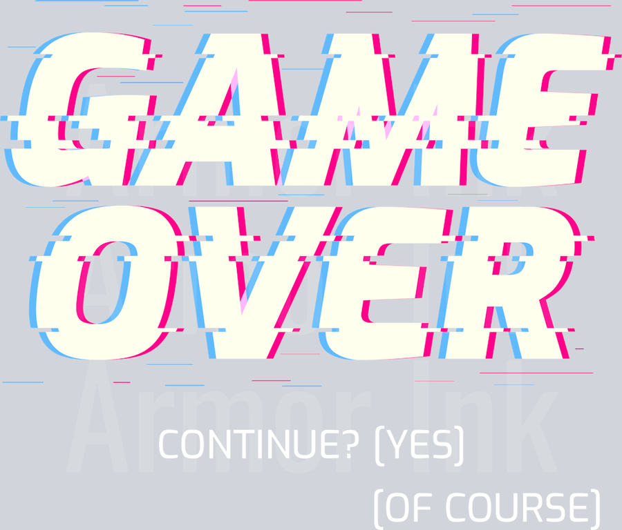 Game Over DTF transfer