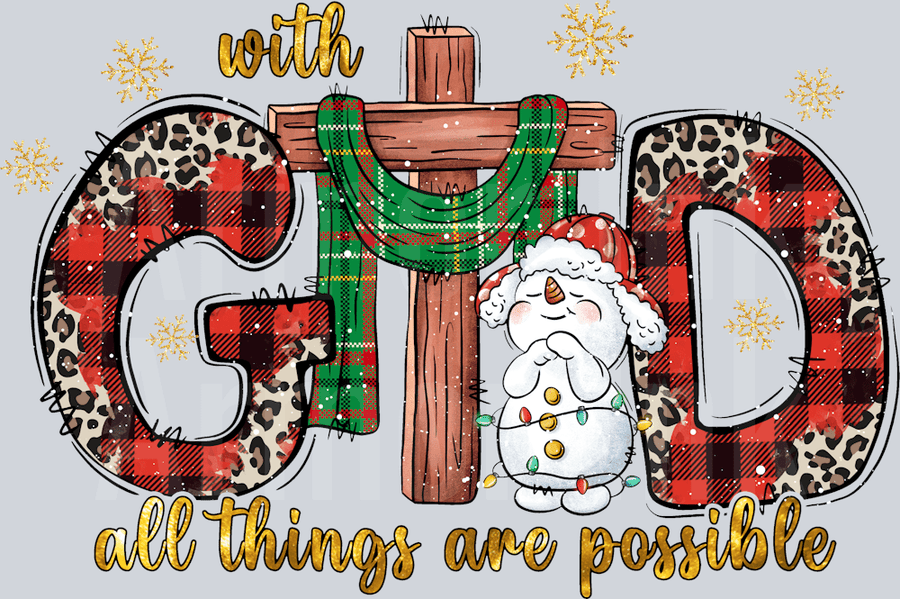 With God All Things Are Possible DTF transfer
