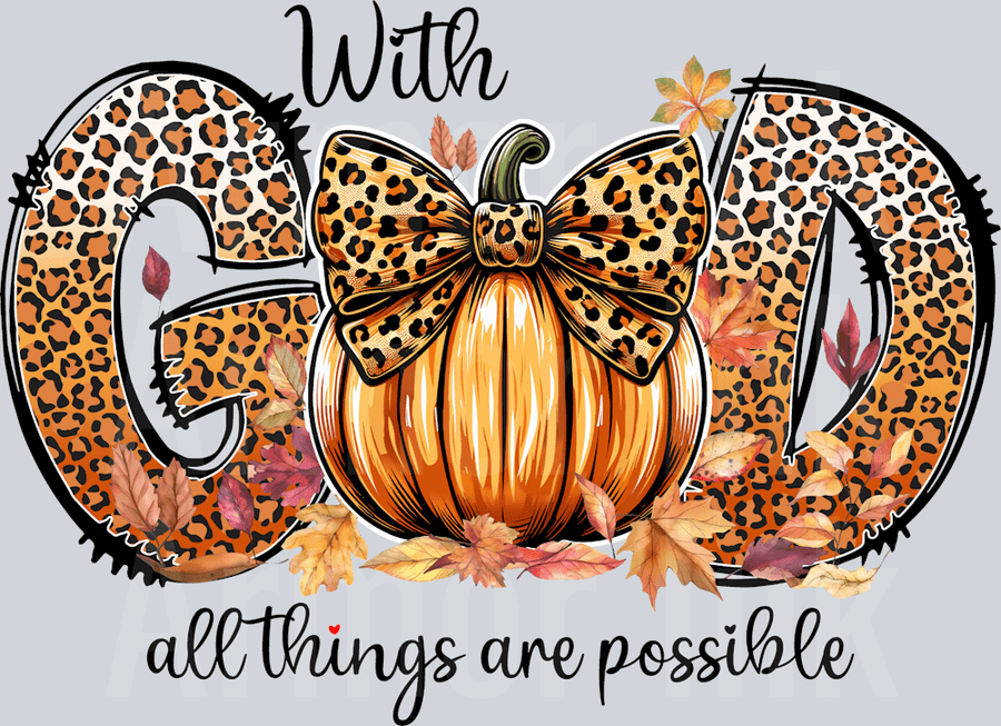 With God All Things Are Possible DTF transfer
