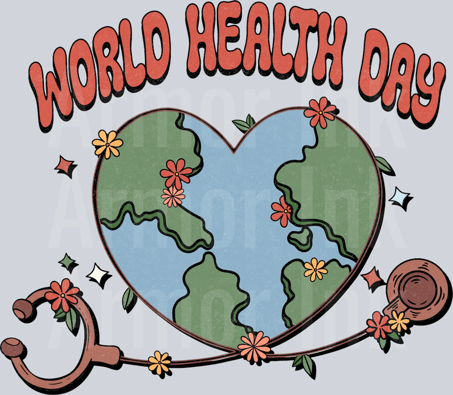 World Health Day DTF transfer