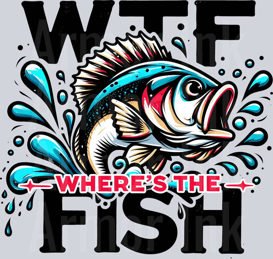 Wtf Where's The Fish DTF transfer