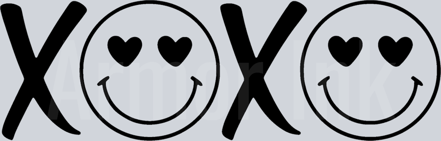 XOXO Smiley DTF transfer